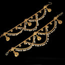 NAFJ Gold Plated  Pota And Pearl Stylish and Classic Indian Jewelry for Ethnic Wear Kanchain