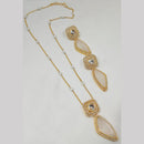 NAFJ Graceful Glam Gold Plated Beads Long Necklace