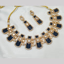NAFJ Gold Plated Kundan And Beads Necklace Set