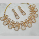 NAFJ Gold Plated Kundan And Beads Necklace Set