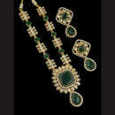 NAFJ Gold Plated Kundan Stone Necklace Set