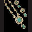 NAFJ Gold Plated Kundan Stone Necklace Set