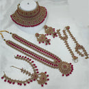 NAFJ Gold Plated Crystal Stone Bridal Set