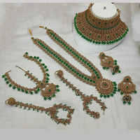 NAFJ Gold Plated Crystal Stone Bridal Set