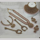 NAFJ Gold Plated Crystal Stone Bridal Set
