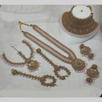 NAFJ Gold Plated Crystal Stone Bridal Set
