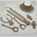NAFJ Gold Plated Crystal Stone Bridal Set