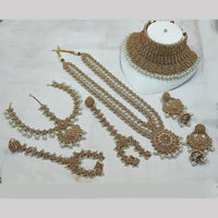 NAFJ Gold Plated Crystal Stone Bridal Set