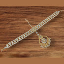 NAFJ Gold Plated Kundan Stone And Pearls Damini Maangtikka