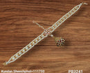 NAFJ Gold Plated Kundan Stone And PearlsMeenakari  Damini Maangtikka