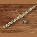NAFJ Gold Plated Kundan Stone And PearlsMeenakari  Damini Maangtikka