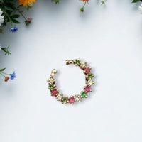 NAFJ Gold Plated Austrian Stone Nose Ring