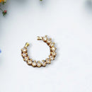NAFJ Gold Plated Austrian Stone Nose Ring
