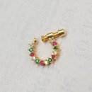 NAFJ Gold Plated Austrian Stone Nose Ring