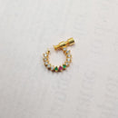 NAFJ Gold Plated Austrian Stone Nose Ring