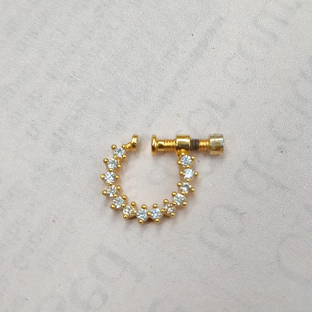 NAFJ Gold Plated Austrian Stone Nose Ring