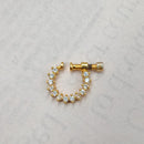 NAFJ Gold Plated Austrian Stone Nose Ring