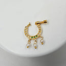 NAFJ Gold Plated Austrian Stone Nose Ring