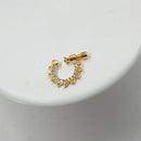 NAFJ Gold Plated Austrian Stone Nose Ring