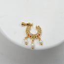 NAFJ Gold Plated Austrian Stone Nose Ring