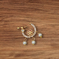 NAFJ Gold Plated Austrian Stone Nose Ring