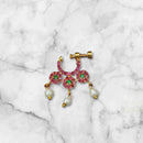 NAFJ Gold Plated Austrian Stone Nose Ring