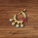 NAFJ Gold Plated Austrian Stone Nose Ring