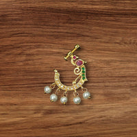 NAFJ Gold Plated Austrian Stone Nose Ring