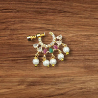 NAFJ Gold Plated Austrian Stone Nose Ring