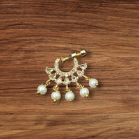 NAFJ Gold Plated Austrian Stone Nose Ring