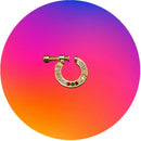 NAFJ Gold Plated Austrian Stone Nose Ring