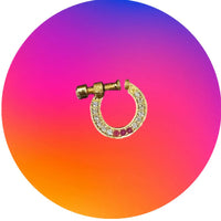 NAFJ Gold Plated Austrian Stone Nose Ring
