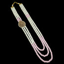 NAFJ Elegant Gold Plated Crystal Stones And Beads Long Necklace