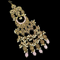 NAFJ Gold Plated Crystal Stone And Pearls Pasa