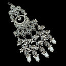 NAFJ Silver Plated Crystal Stone And Pearls Pasa