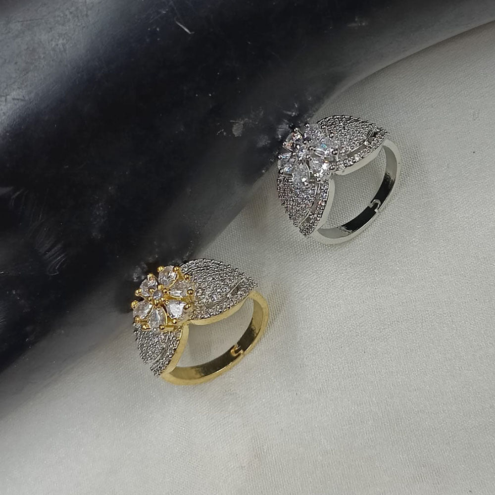 NAFJ Gold \ Silver Plated American Diamond Rings (1 Piece Only)