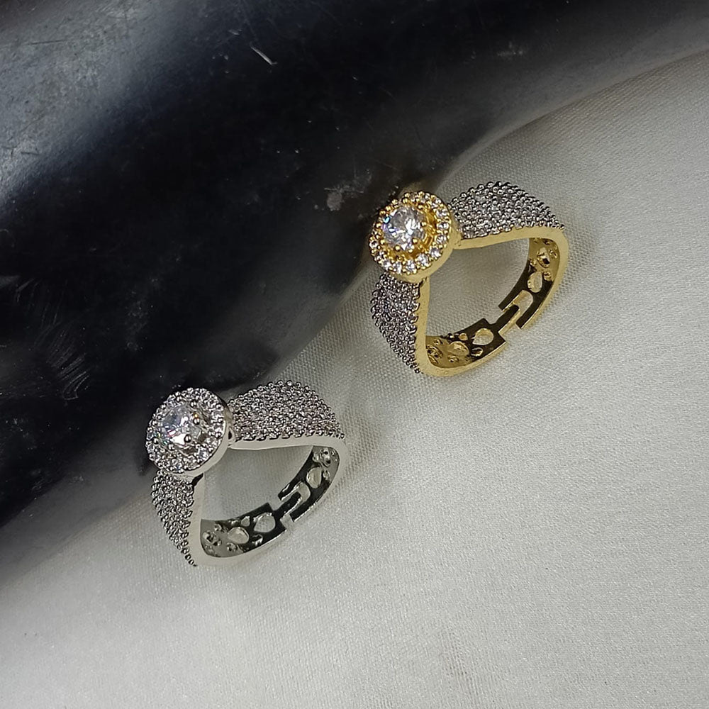 NAFJ Gold \ Silver Plated American Diamond Rings (1 Piece Only)