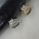 NAFJ Gold \ Silver Plated American Diamond Rings (1 Piece Only)
