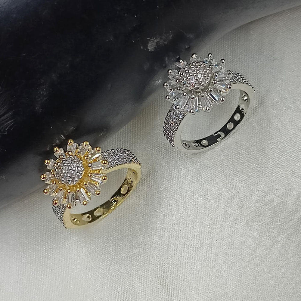 NAFJ Gold \ Silver Plated American Diamond Rings (1 Piece Only)