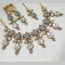 NAFJ Gold Plated Crystal And Austrian Stone Beads Necklace Set