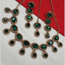 NAFJ Gold Plated Crystal And Austrian Stone Necklace Set