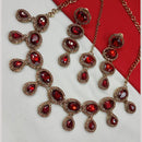 NAFJ Gold Plated Crystal And Austrian Stone Necklace Set