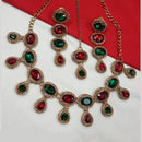NAFJ Gold Plated Crystal And Austrian Stone Necklace Set