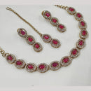 NAFJ Gold Plated Crystal And Austrian Stone Necklace Set