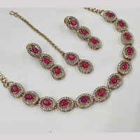 NAFJ Gold Plated Crystal And Austrian Stone Necklace Set