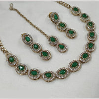 NAFJ Gold Plated Crystal And Austrian Stone Necklace Set