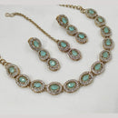 NAFJ Gold Plated Crystal And Austrian Stone Necklace Set