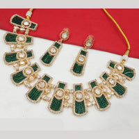 NAFJ Gold Plated Crystal And Austrian Beads Necklace Set