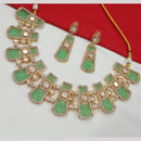 NAFJ Gold Plated Crystal And Austrian Beads Necklace Set