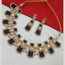 NAFJ Gold Plated Crystal And Austrian Beads Necklace Set